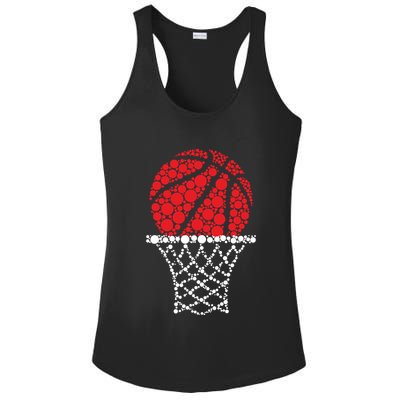 Basketball Dots Happy Dot Day Ladies PosiCharge Competitor Racerback Tank