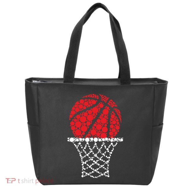 Basketball Dots Happy Dot Day Zip Tote Bag