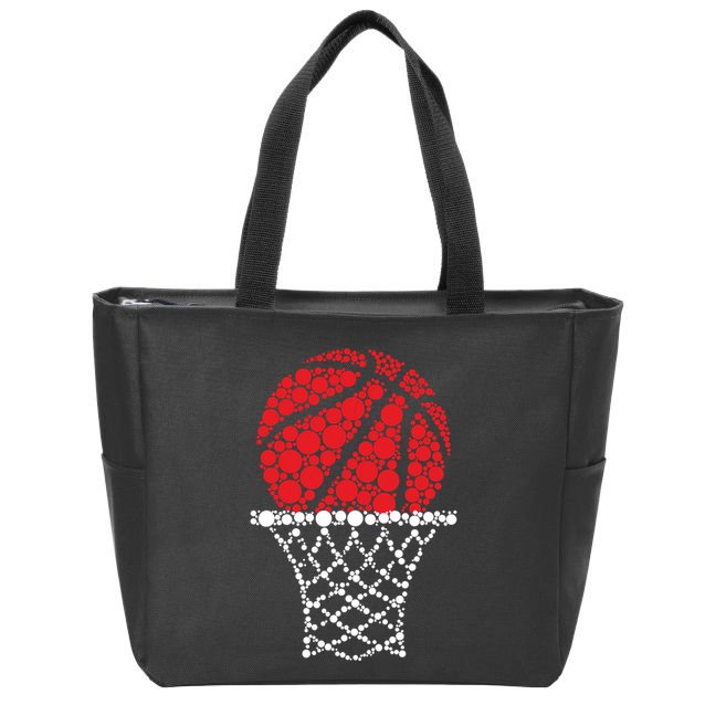 Basketball Dots Happy Dot Day Zip Tote Bag