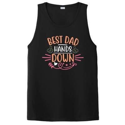 Best Dad Hands Down World Best Dad Hands Down Father's Day Quote PosiCharge Competitor Tank