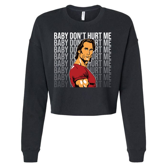 Baby Dont Hurt Me Funny Meme Cropped Pullover Crew