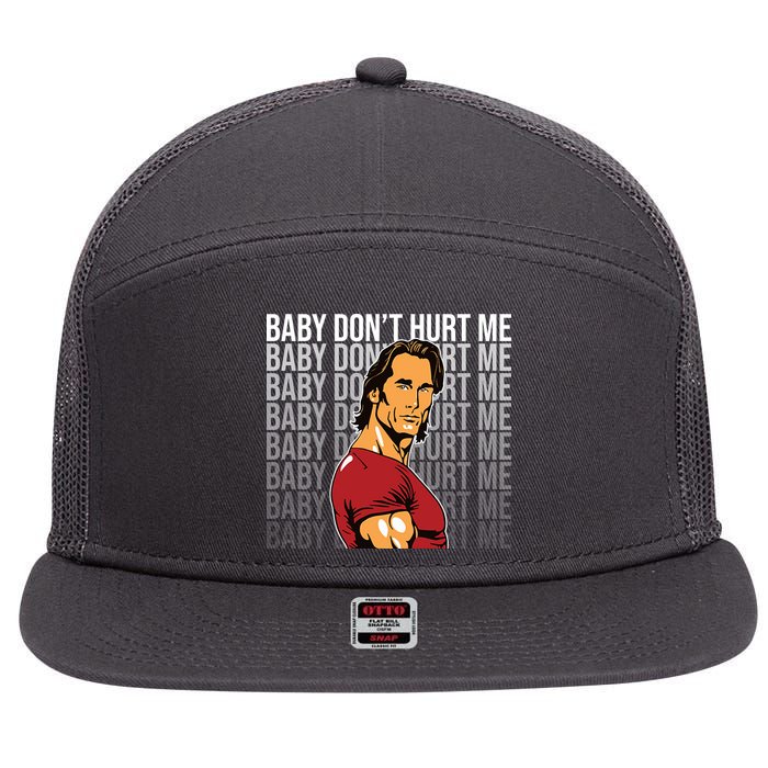 Baby Dont Hurt Me Funny Meme 7 Panel Mesh Trucker Snapback Hat