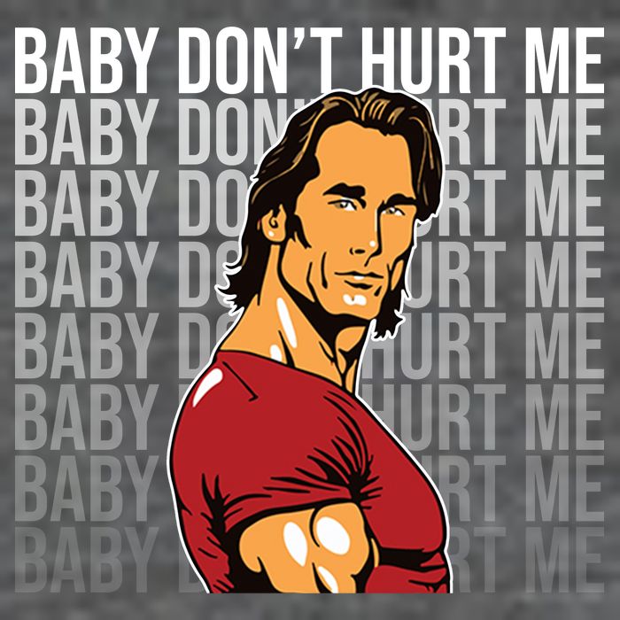 Baby Dont Hurt Me Funny Meme 7 Panel Mesh Trucker Snapback Hat