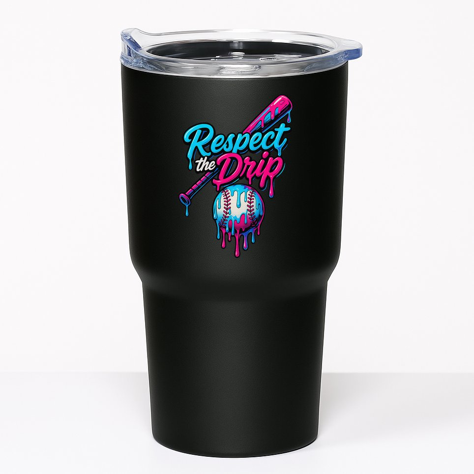 Baseball Drip Home Plate Sports Respect The Drip Tumbler