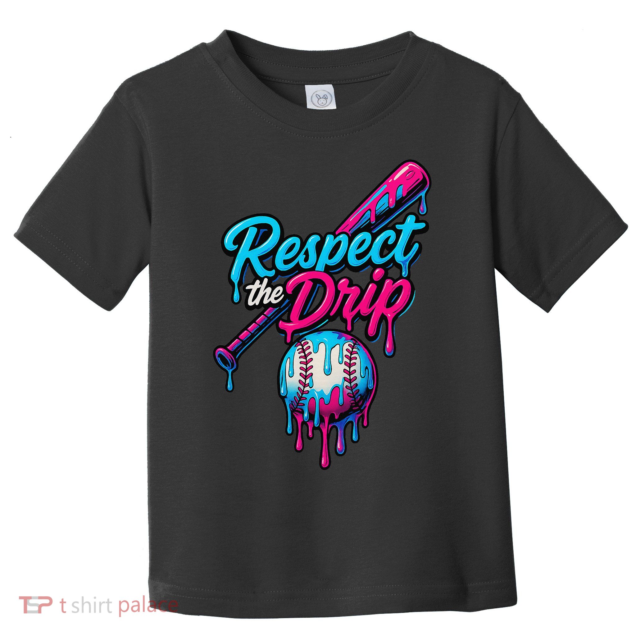 Baseball Drip Home Plate Sports Respect The Drip Toddler T-Shirt