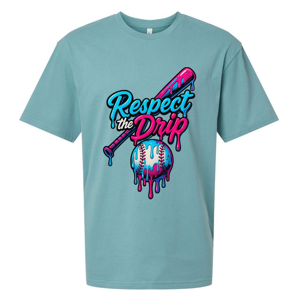 Baseball Drip Home Plate Sports Respect The Drip Sueded Cloud Jersey T-Shirt