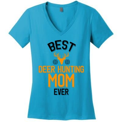 Best Deer Hunting Mom Ever Cute Deer Hunting Great Gift Women's V-Neck T-Shirt