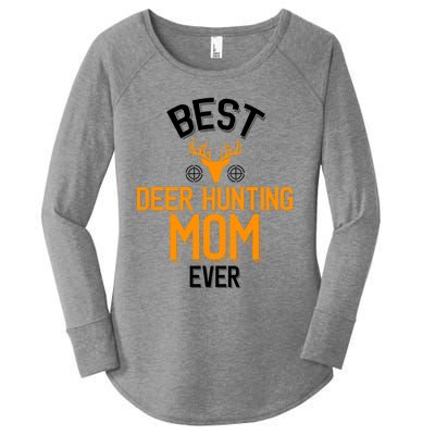 Best Deer Hunting Mom Ever Cute Deer Hunting Great Gift Women's Perfect Tri Tunic Long Sleeve Shirt