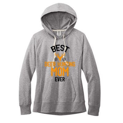 Best Deer Hunting Mom Ever Cute Deer Hunting Great Gift Women's Fleece Hoodie