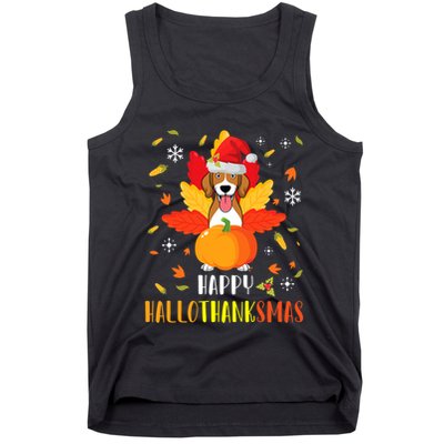 Beagle Dog Happy Halloween Thanksgiving Merry Christmas Day Tank Top