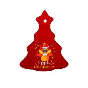 Beagle Dog Happy Halloween Thanksgiving Merry Christmas Day Ceramic Tree Ornament