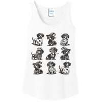 Boo Dachshund Halloween Spooky Dog Wiener Halloween Costume Ladies Essential Tank