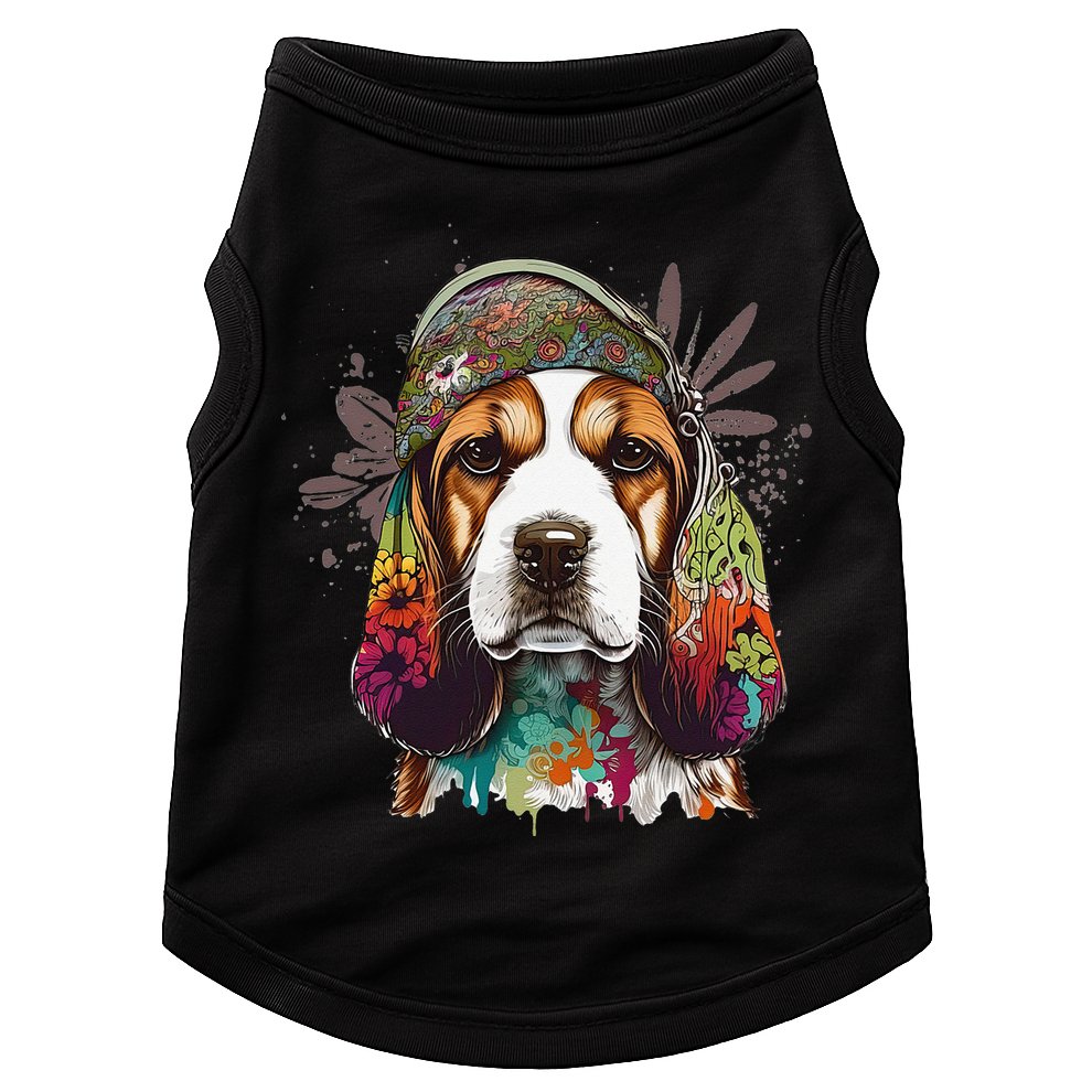 Beagle Dog Hippie Funny dog lovers Doggie Tank