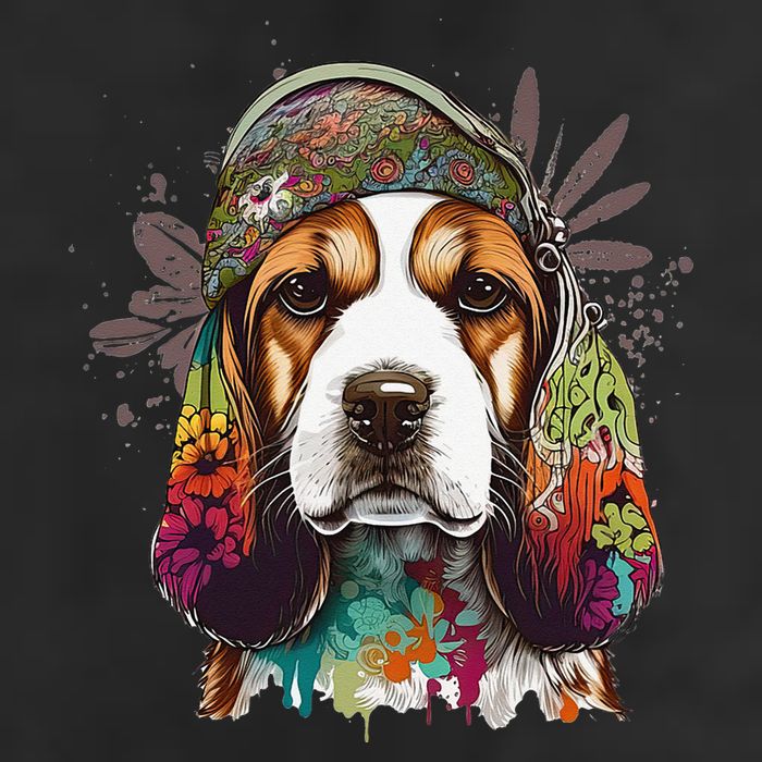Beagle Dog Hippie Funny dog lovers Adult Drive Performance Visor