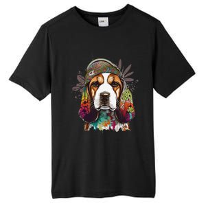 Beagle Dog Hippie Funny dog lovers Tall Fusion ChromaSoft Performance T-Shirt