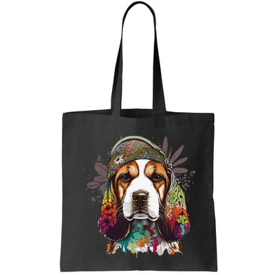 Beagle Dog Hippie Funny dog lovers Bag