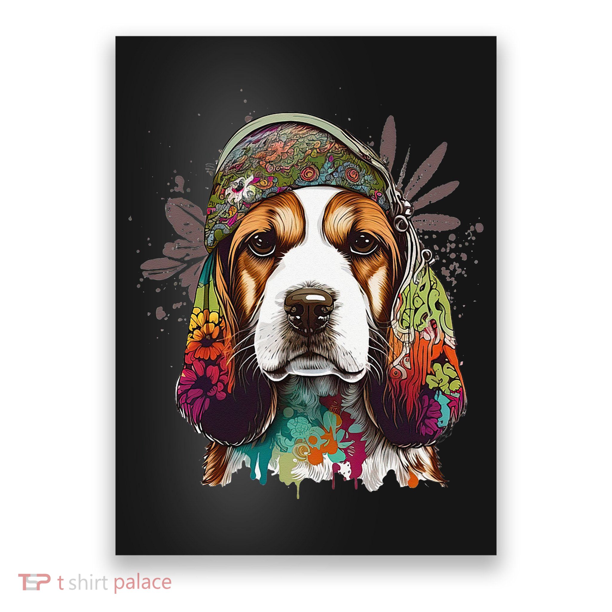 Beagle Dog Hippie Funny dog lovers Poster