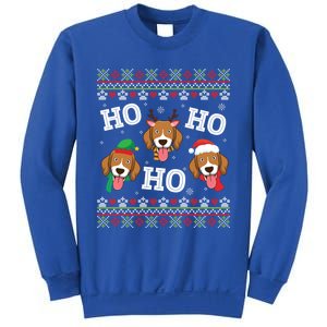 Beagle Dog Ho Ho Ho Merry Christmas Day Dad Mom Ugly Sweater Funny Gift Sweatshirt