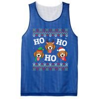 Beagle Dog Ho Ho Ho Merry Christmas Day Dad Mom Ugly Sweater Funny Gift Mesh Reversible Basketball Jersey Tank