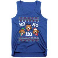 Beagle Dog Ho Ho Ho Merry Christmas Day Dad Mom Ugly Sweater Funny Gift Tank Top