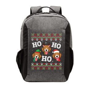 Beagle Dog Ho Ho Ho Merry Christmas Day Dad Mom Ugly Sweater Funny Gift Vector Backpack