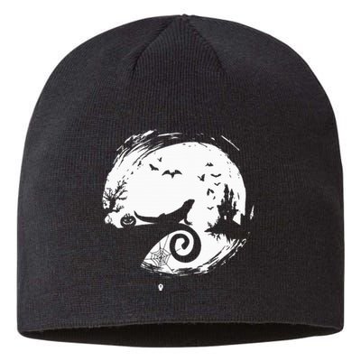 Bearded Dragon Halloween Costume Moon Silhouette Creepy Sustainable Beanie