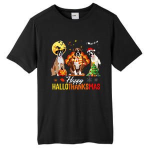 Boxer Dog Happy Hallothanksmas Halloween Thanksgiving Xmas Tall Fusion ChromaSoft Performance T-Shirt