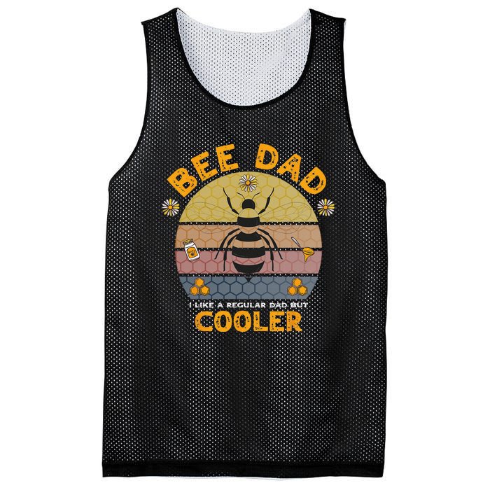 Bee Dad Honey I like A Regular Dad but Cooler Humor Mesh Reversible Basketball Jersey Tank