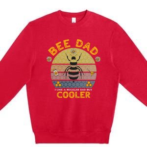 Bee Dad Honey I like A Regular Dad but Cooler Humor Premium Crewneck Sweatshirt