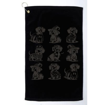 Boo Dachshund Halloween Spooky Dog Wiener Halloween Costume Platinum Collection Golf Towel