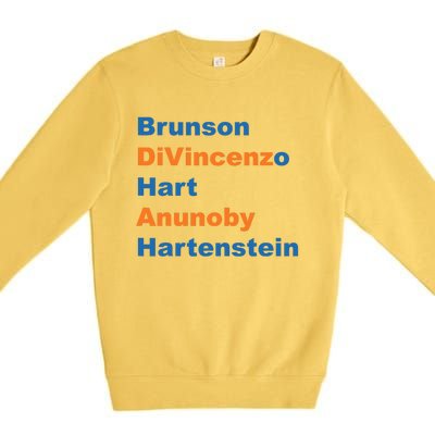 Brunson Divincenzo Hart Anunoby Hartenstein Premium Crewneck Sweatshirt