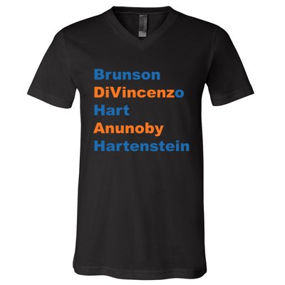 Brunson Divincenzo Hart Anunoby Hartenstein V-Neck T-Shirt