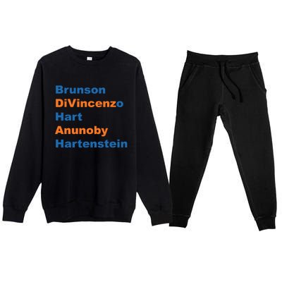 Brunson Divincenzo Hart Anunoby Hartenstein Premium Crewneck Sweatsuit Set