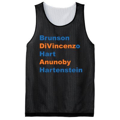 Brunson Divincenzo Hart Anunoby Hartenstein Mesh Reversible Basketball Jersey Tank