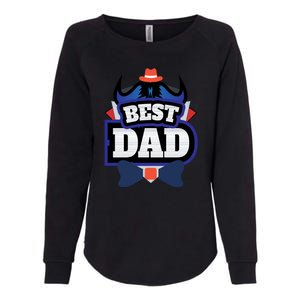 Best Dad Happy Fathers Day Womens California Wash Sweatshirt