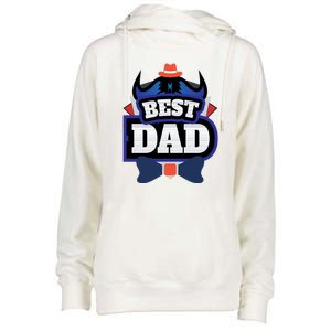 Best Dad Happy Fathers Day Womens Funnel Neck Pullover Hood