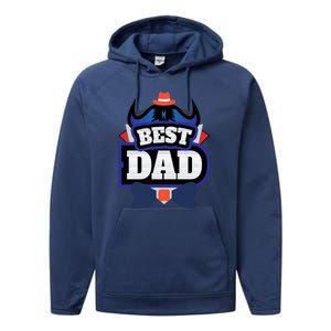 Best Dad Happy Fathers Day Performance Fleece Hoodie