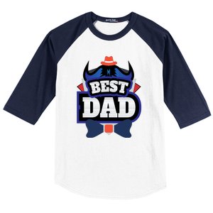 Best Dad Happy Fathers Day Baseball Sleeve Shirt