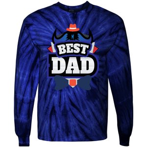 Best Dad Happy Fathers Day Tie-Dye Long Sleeve Shirt