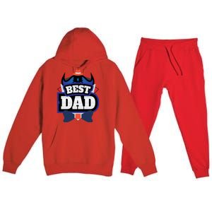 Best Dad Happy Fathers Day Premium Hooded Sweatsuit Set