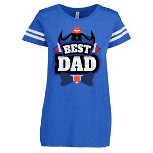 Best Dad Happy Fathers Day Enza Ladies Jersey Football T-Shirt