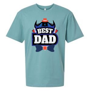 Best Dad Happy Fathers Day Sueded Cloud Jersey T-Shirt