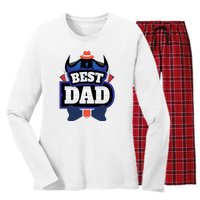 Best Dad Happy Fathers Day Women's Long Sleeve Flannel Pajama Set 