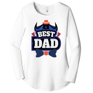 Best Dad Happy Fathers Day Women's Perfect Tri Tunic Long Sleeve Shirt