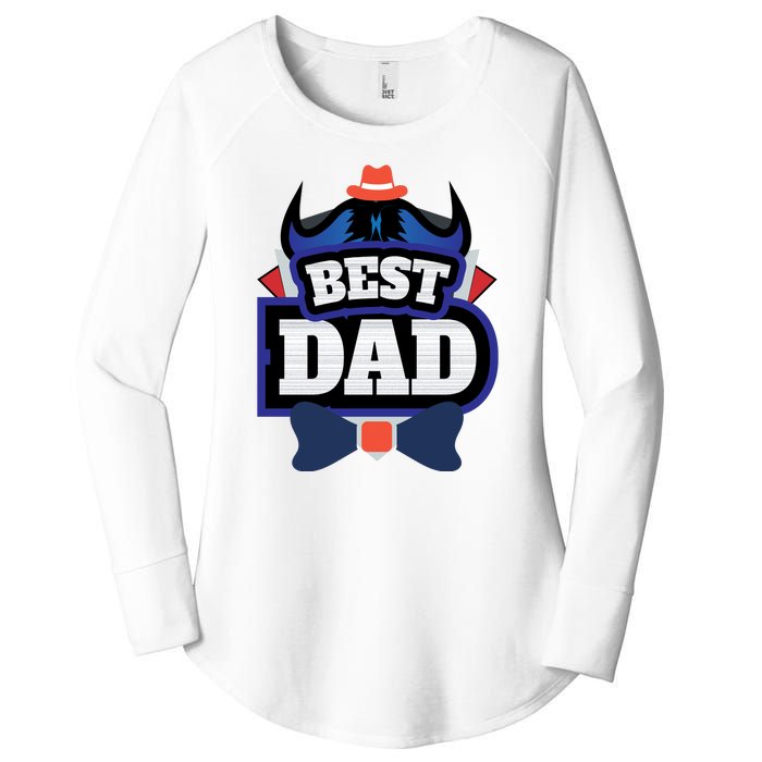 Best Dad Happy Fathers Day Women's Perfect Tri Tunic Long Sleeve Shirt