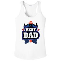 Best Dad Happy Fathers Day Ladies PosiCharge Competitor Racerback Tank