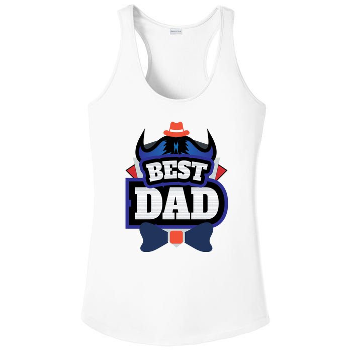 Best Dad Happy Fathers Day Ladies PosiCharge Competitor Racerback Tank