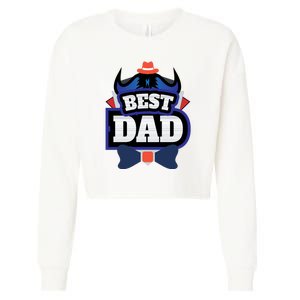 Best Dad Happy Fathers Day Cropped Pullover Crew