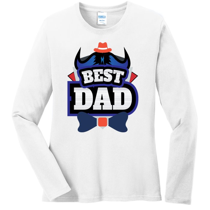 Best Dad Happy Fathers Day Ladies Long Sleeve Shirt