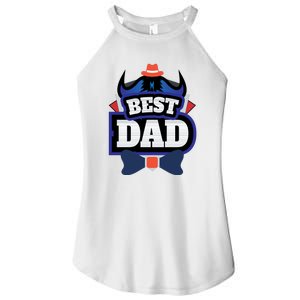 Best Dad Happy Fathers Day Women's Perfect Tri Rocker Tank